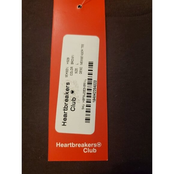 Heartbreakers Club Shirt Men's Size Large Brown Messenger Tee Graphic Print NWT - Picture 5 of 6